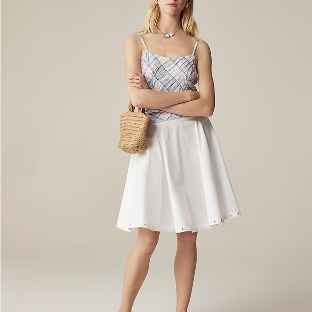 NWT J.Crew Circle Skirt with Mirror Embellishments Size Small